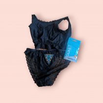 綿ノンワイヤーブラ・aimerfeelパンティ・オナテンガ間接えちセット♡