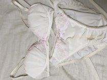 長期愛用♡ピンク刺繍の白ブラパン