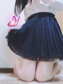 紺色プリーツスカート♡
